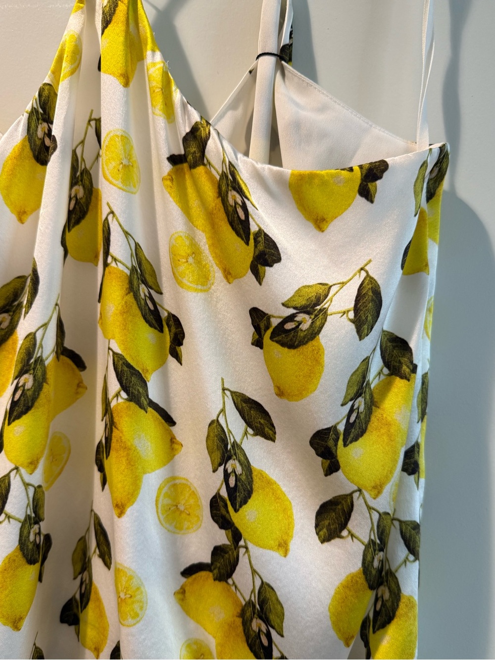 L'AGENCE White Lemon-Print Silk Bodysuit Size Large - Picture 15 of 16